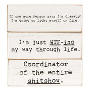 My Way Through Life Thin Rectangle Block  (3 Count Assortment)