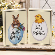 Hatching Spring Words Box Sign  (2 Count Assortment)