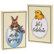 Hatching Spring Words Box Sign  (2 Count Assortment)