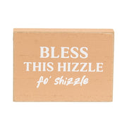 Bless This Hizzle Rectangle Block  (3 Count Assortment)