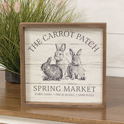 The Carrot Patch Spring Market Slat Look Framed Sign