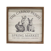 The Carrot Patch Spring Market Slat Look Framed Sign