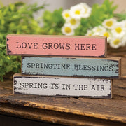 Love Grows Here Mini Stick  (3 Count Assortment)