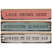 Love Grows Here Mini Stick  (3 Count Assortment)