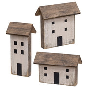 Weathered Wooden Primitive House Sitter  (3 Count Assortment)