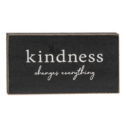 Kindness Sentiment Distressed Wooden Block  (4 Count Assortment)