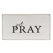 Faith Sentiment Distressed Wooden Block  (3 Count Assortment)