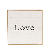 Inspirational Faith Word White Wooden Square Block  (6 Count Assortment)