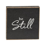 Inspirational Hope Words Black Wooden Square Block  (6 Count Assortment)