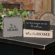 Home Sentiment Blocks (Set of 3)