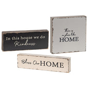 Home Sentiment Blocks (Set of 3)