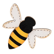 Flowers & Bee Wooden Magnets (Set of 4)