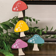 Floral Mushroom Magnets (Set of 4)