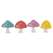 Floral Mushroom Magnets (Set of 4)