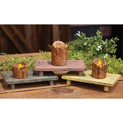 Distressed Pastel Wooden Riser  (3 Count Assortment)