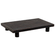 Distressed Black Wooden Rectangle Riser