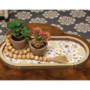 Bee Flower Oval Tray
