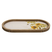 Bumble Bee & Flower Oval Tray