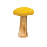 White Dotted Yellow Wood Mushrooms (Set of 2)