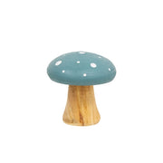 White Dotted Blue Wood Mushrooms (Set of 2)