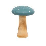 White Dotted Blue Wood Mushrooms (Set of 2)