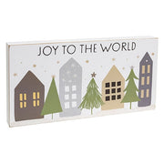 Joy to the World Village Box Sign