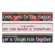 Sleigh Ride Plaid Mini Stick  (3 Count Assortment)