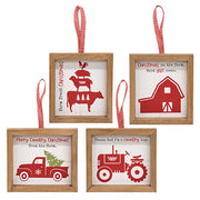 Farm Fresh Christmas Hanging Frame  (4 Count Assortment)