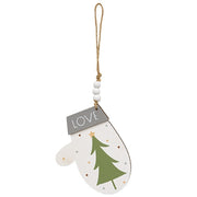 Love Hope Joy Christmas Tree Mitten Ornament  (3 Count Assortment)