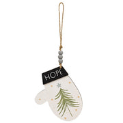 Love Hope Joy Christmas Tree Mitten Ornament  (3 Count Assortment)