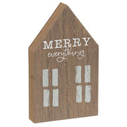 Joyful - Merry - Home Chunky Primitive House Sitter  (3 Count Assortment)