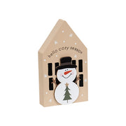 Chunky Wooden Snowman House Sitter  (3 Count Assortment)