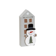 Chunky Wooden Snowman House Sitter  (3 Count Assortment)