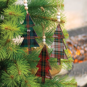 Hope - Love - Joy Plaid Christmas Tree Ornament  (3 Count Assortment)