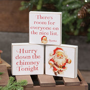 On The Nice List 3" Square Block  (3 Count Assortment)