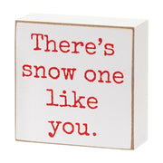 Snow One Like You 2" Square Block  (4 Count Assortment)