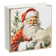 With Love From Santa 2" Square Block  (4 Count Assortment)
