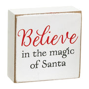 With Love From Santa 2" Square Block  (4 Count Assortment)