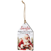 Vintage Santa Believe Wooden Tag  (3 Count Assortment)