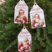 Vintage Santa Believe Wooden Tag  (3 Count Assortment)