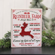 Reindeer Farm Vintage Box Sign