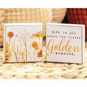 Golden Fall Wildflower 2" Blocks (Set of 2)