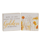 Golden Fall Wildflower 2" Blocks (Set of 2)