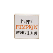 Pumpkin Everything 2" Square Block  (4 Count Assortment)