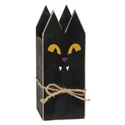 Distressed Wooden Spooky Black Cat Branch Box