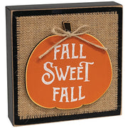 Fall Sweet Fall Layered Pumpkin & Burlap Box Sign