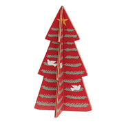 Wooden Dimensional Yuletide Christmas Tree Sitters (Set of 3)