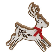 Laser Cut Leaping Holly Reindeer Sitter