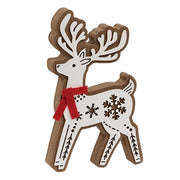 Laser Cut Standing Snowflake Reindeer Sitter