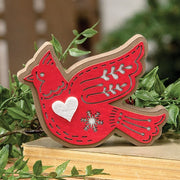 Laser Cut Snowflake Cardinal Sitter